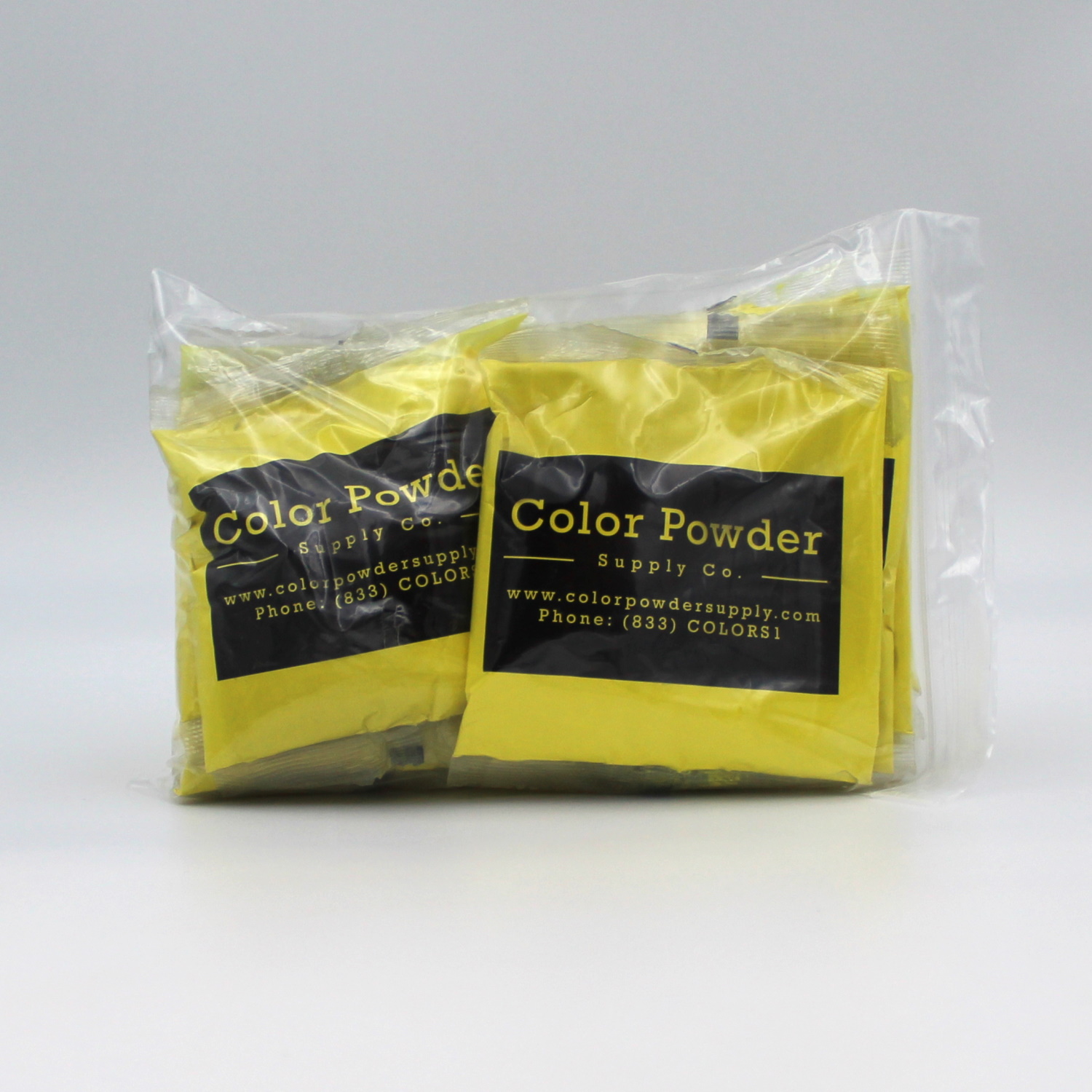 Holi Color Powder 10 PACK YELLOW 70 gram MADE IN THE USA **FREE
