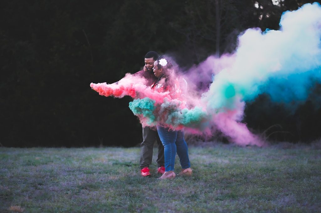 Gender Reveal Color Powder colored Chalk Powder Color Powder Run Pink, Blue  