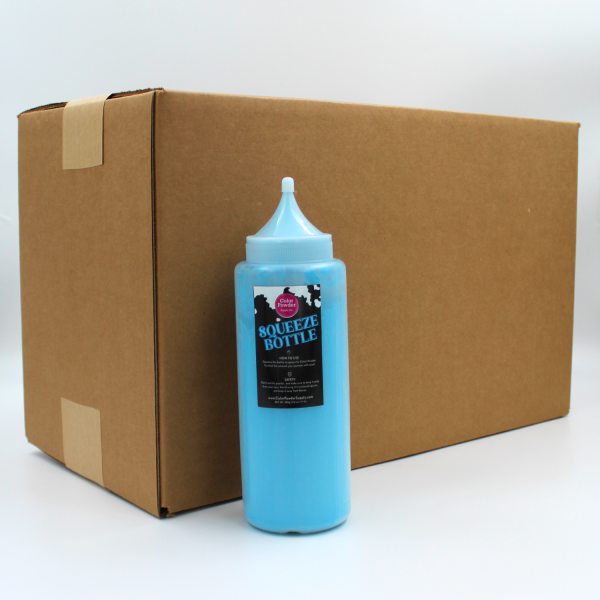 bulk wholesale blue color powder squeeze bottles