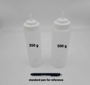 color powder squeeze bottle small and large