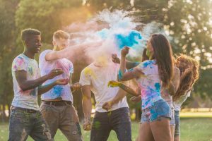 color powder summer camp games